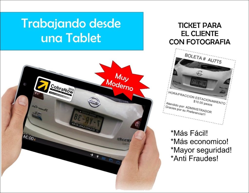 control de estacionamiento con tablet